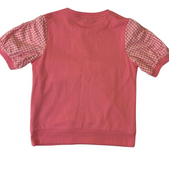 Tommy Hilfiger Cotton Gingham Check Short Sleeve Blouse Top Pink Size SP - Picture 12 of 12